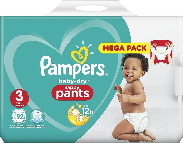 Produktbild Pampers Baby-Dry Grösse 3, 140 Windeln (Gr. 3, Halbmonatsbox, 140 Stk.)