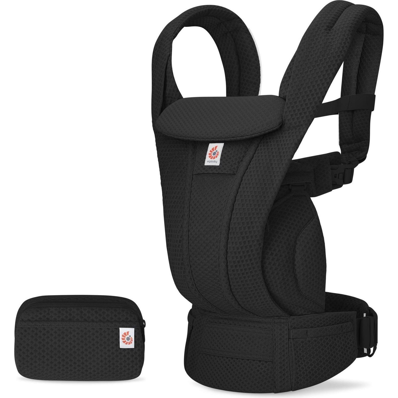 Ergobaby, Marsupio bebè, Omni Deluxe Mesh Babytrage - Onyx Black