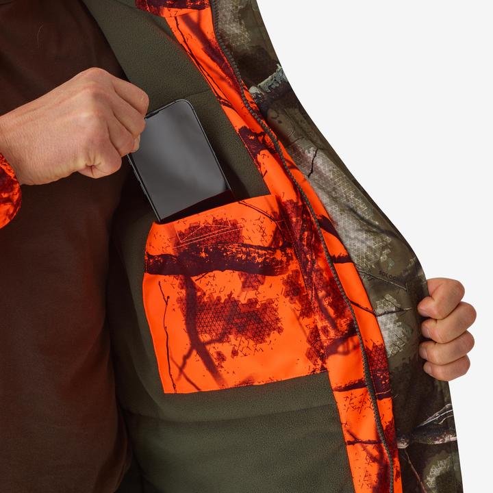 Produktbild Solognac Jagdjacke Regenjacke 100 warm geräuscharm Treemetic Orange