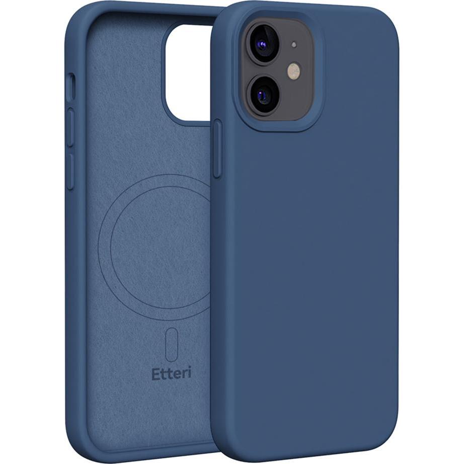 Etteri Silicone Mag case for iPhone 12 / 12 Pro 6,1" dark blue (Apple iPhone 12), Smartphone Hülle, Blau