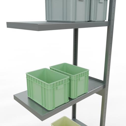 Actual product image Schulte Lagertechnik MULTIplus250 boltless add-on bay system with length bolts