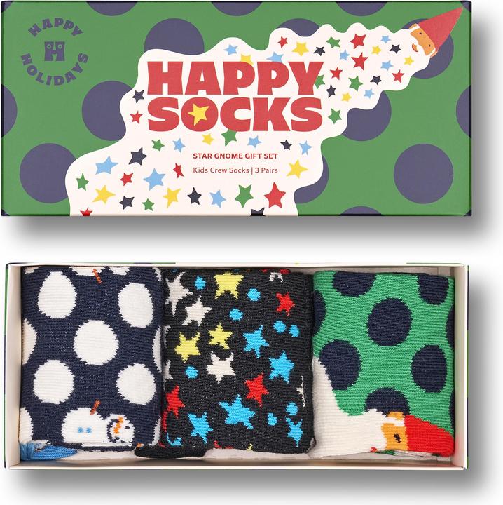 Immagine prodotto Happy Socks Set regalo per bambini Holiday Fun 3-Pack (confezione da 3, 24 - 26)