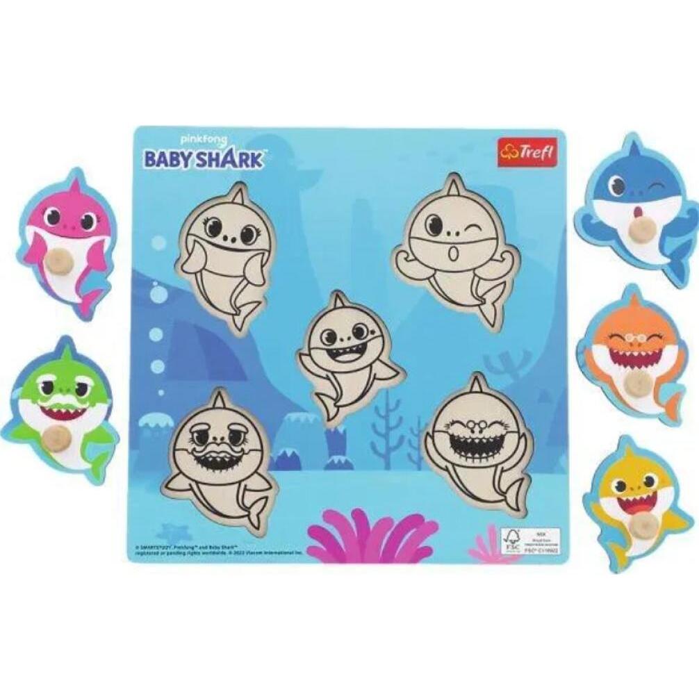 Thumbnail - Trefl Die Holzpuzzles aus der Serie Wooden Toys von sind thematische Puzzles, die für Kinder ab 18 M (5 Teile)