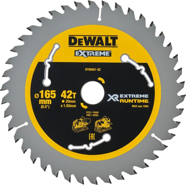 Produktbild DeWalt Kreissägeblatt Tauchkr.165/20mm 42WZ/FZ