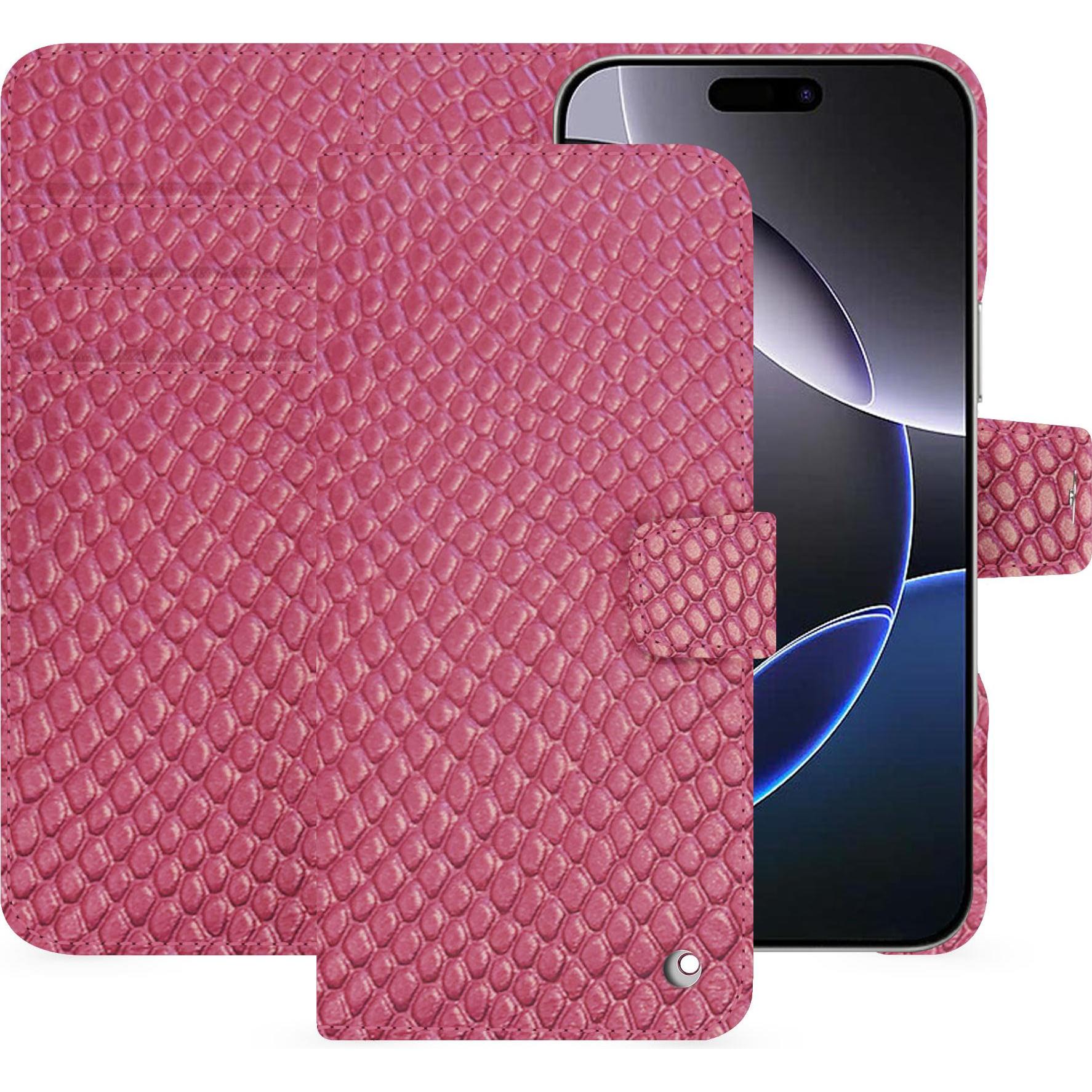 Noreve Lederschutzhülle Apple iPhone 16 Pro Max (Apple iPhone 16 Pro Max), Smartphone Hülle, Rosa