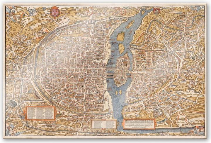 Image du produit Trenddeko Carte historique de Paris (60 x 40 cm)