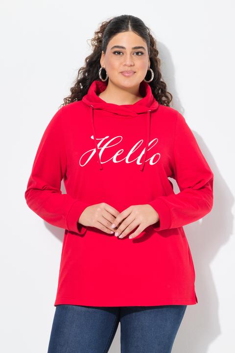 Immagine prodotto Ulla Popken Felpa dalla vestibilità classica con HELLO e collo alto (46, 48)