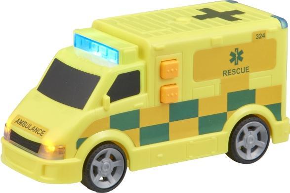 Teamsterz Kleine ambulance met L&S geel speelgoed