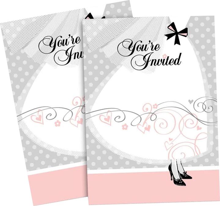 Produktbild Unique Party Hochzeitseinladung Elegant 8erPack Karton (8 Stk.)