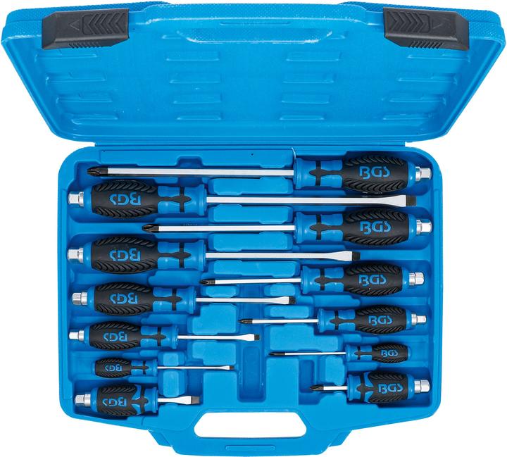 Produktbild BGS Schraubendreher-Satz 12-tlg. (Kreuzschlitz, Schlitz)