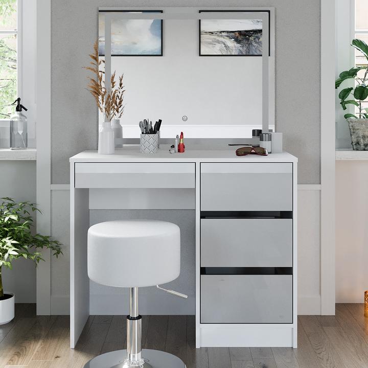 Image du produit Vicco Sherry avec miroir LED et tabouret (90 x 75 x 40 cm)