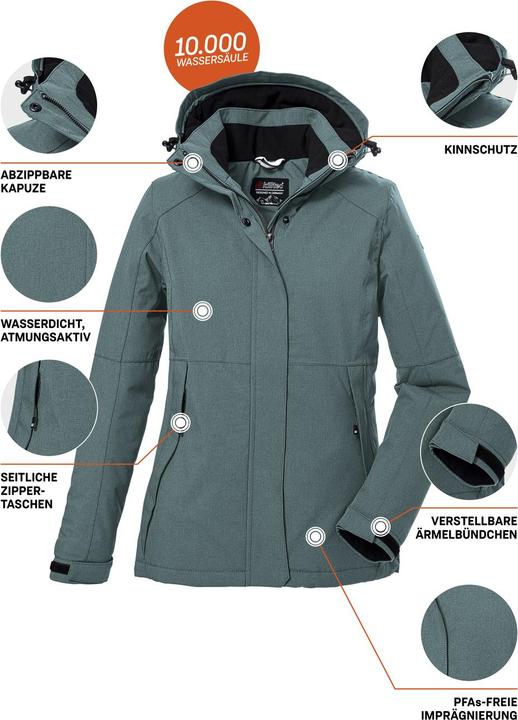 Productafbeelding Killtec Technische Damenjacke mit Kapuze KOW 37 blau (46)