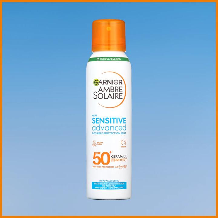 Actual product image Garnier Ambre Solaire Sensitive Advanced Invisible Protection Mist (Sun spray, SPF 50, 150 ml)