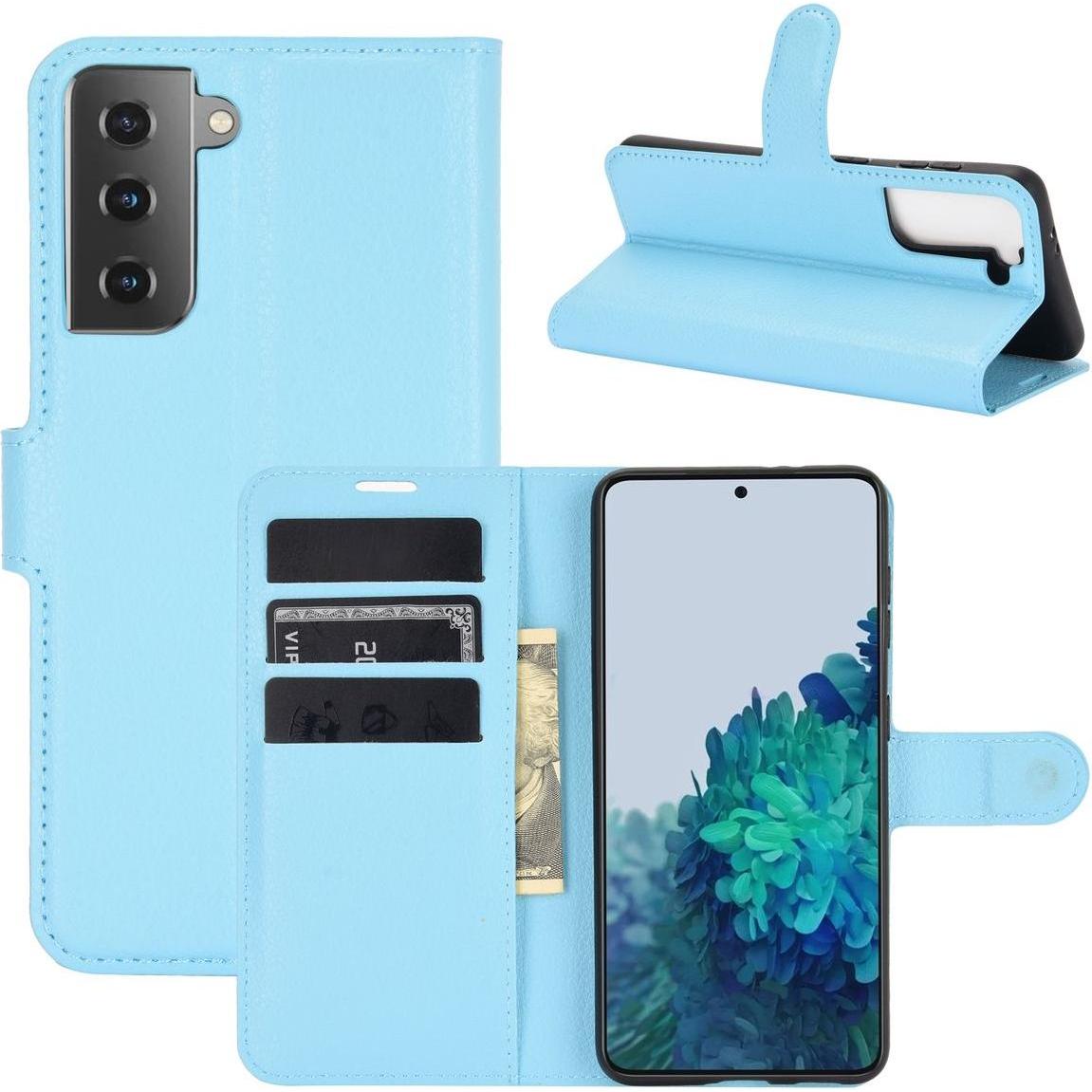 König Design Hülle Handy Schutz für Samsung Galaxy S21 Case Cover Tasche Etuis Bumper Blau (Samsung Galaxy S21+), Smartp...