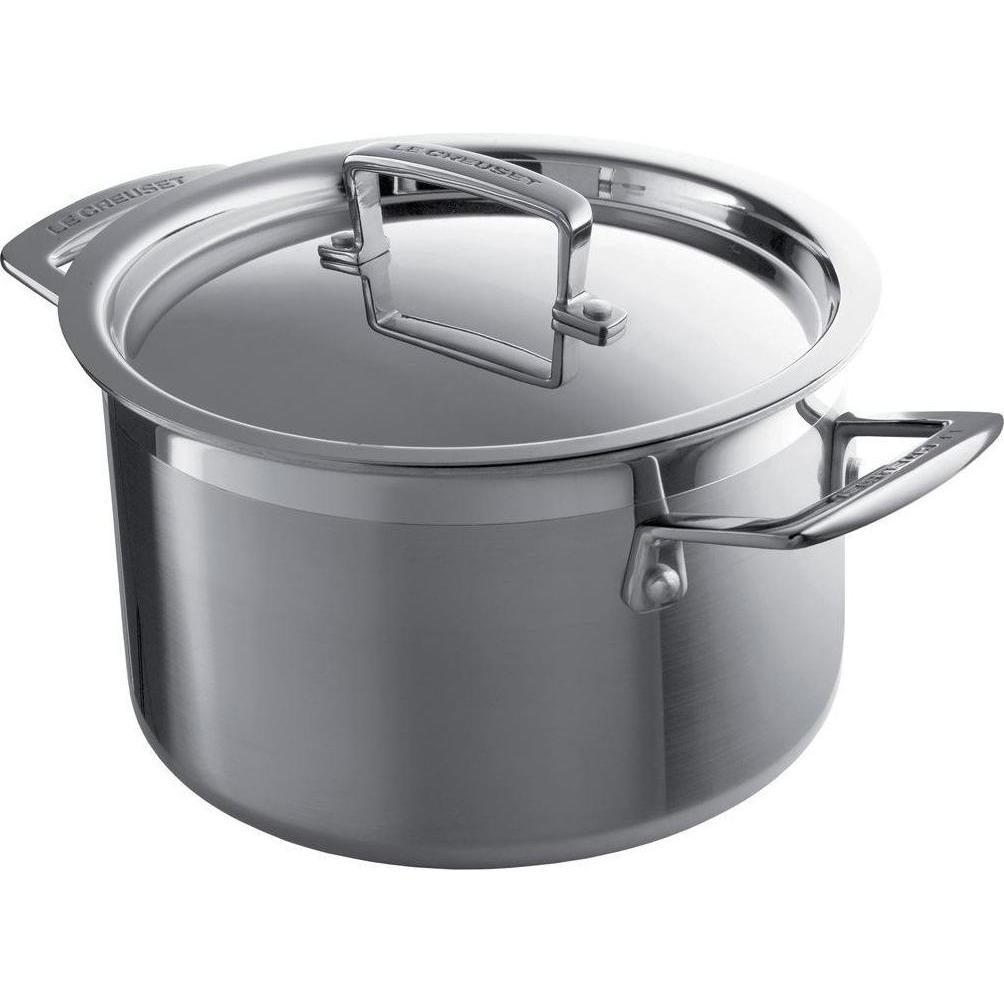 Le Creuset 3-Ply, Pfanne + Kochtopf, Silber