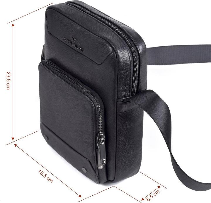 Produktbild Miguel Bellido Crossbody Tasche aus Leder 23.5 cm