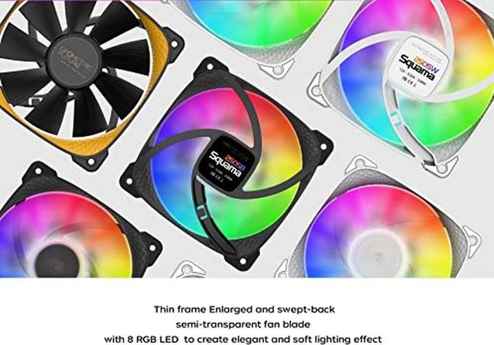 Immagine prodotto Geometric Future Ventola Squama 2505B RGB, confezione da 3 - 120 mm, nera (120 mm, 3 x)