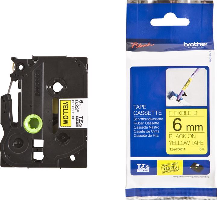 Produktbild Brother Tze-Fx611 (0.60 cm, Gelb, Schwarz)