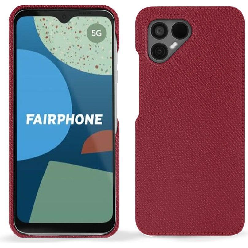 Thumbnail - Noreve Lederschutzhülle (Fairphone 4), Smartphone Hülle, Rot