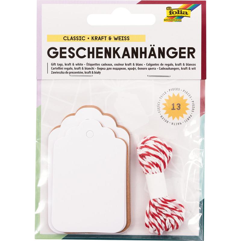 Folia, Geschenkverpackung, Geschenkanhänger (Geschenkverzierung, 12 x)