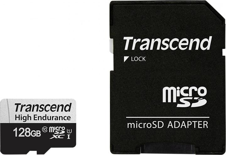 Produktbild Transcend microSDXC 350V 128GB Class 10 UHS-I U1 (128 GB, microSDXC, U1, UHS-I)