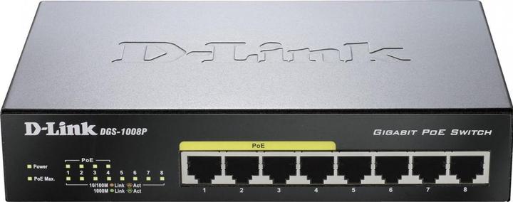 Productafbeelding D-Link Dgs-1008p (8 ports)