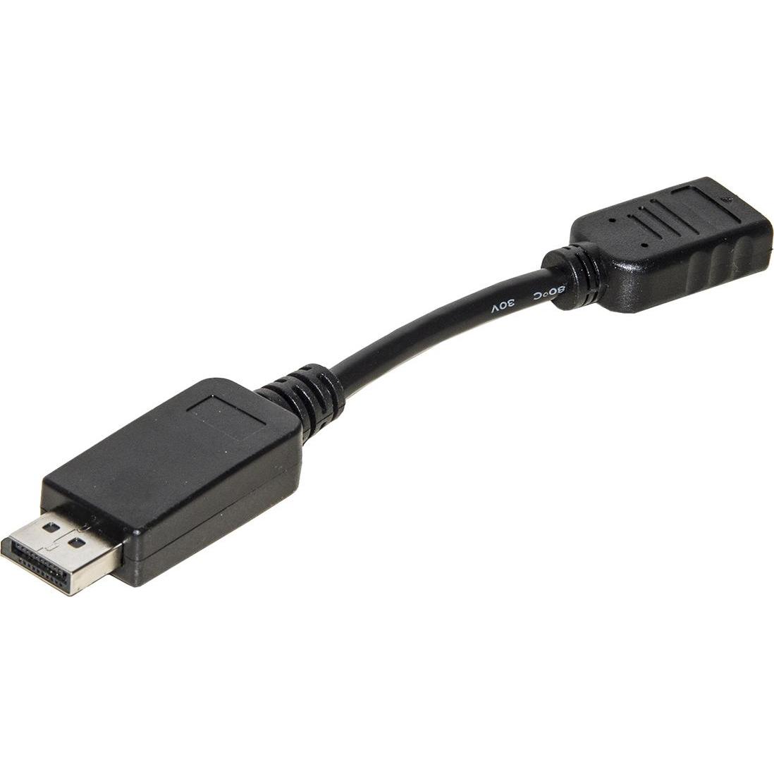 Link Nero Accessori Lkadat20 Cavo E Adattatore Video 0,15 M Displayport Hdmi (Hdmi, 15 Cm), Adattatore Dati + Video,