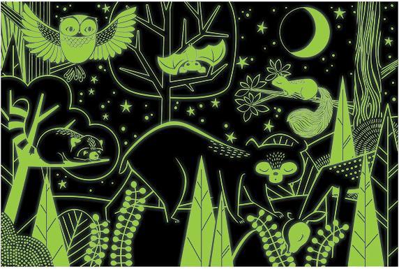Actual product image Mudpuppy glow in the dark puzzle In het bos (100 pieces)
