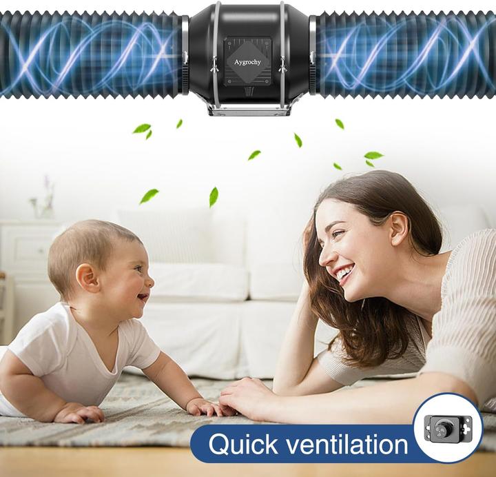 Produktbild Aygrochy Regelbar Rohrventilator 150mm (31 dB)