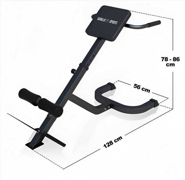 Actual product image Gorilla Sports Hyperextension Schwarz