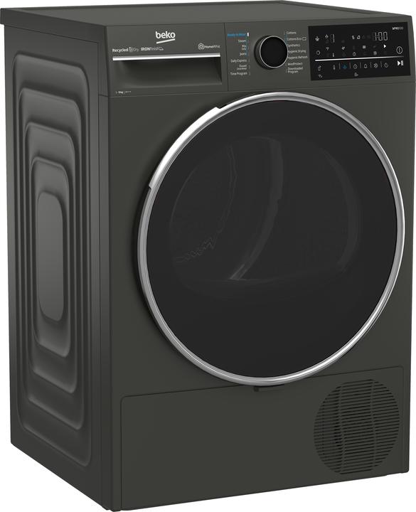 Produktbild Beko B5T89243M Dryer machine, Freestanding, Front loading, Drying capacity 9 kg, Black (9 kg, Rechts, Wechselbar)