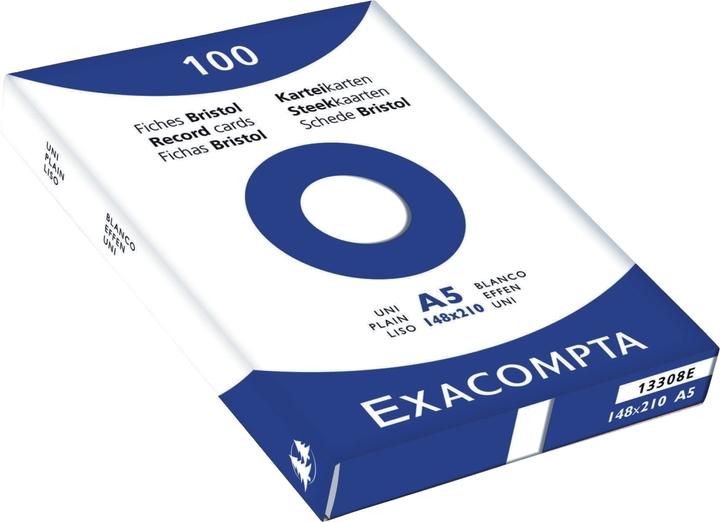 Exacompta Fiches, à partir de 5 pièces (A5, 205 g/m², 100 x)
