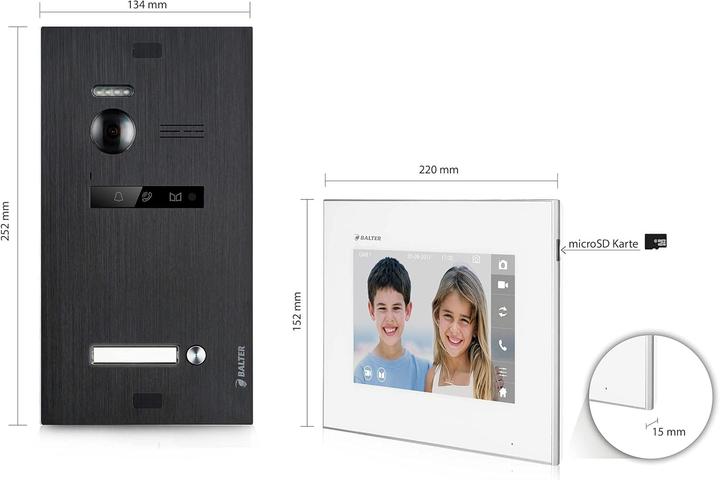 Immagine prodotto Balter EVO Video Türsprechanlage mit Touchscreen & App (Cablato)