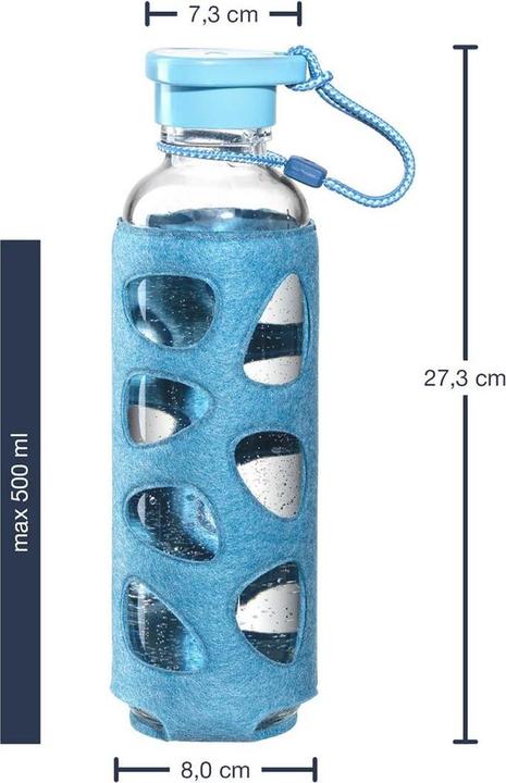 Produktbild Leonardo Trinkflasche In Giro Style 500 ml, Blau (0.50 l)