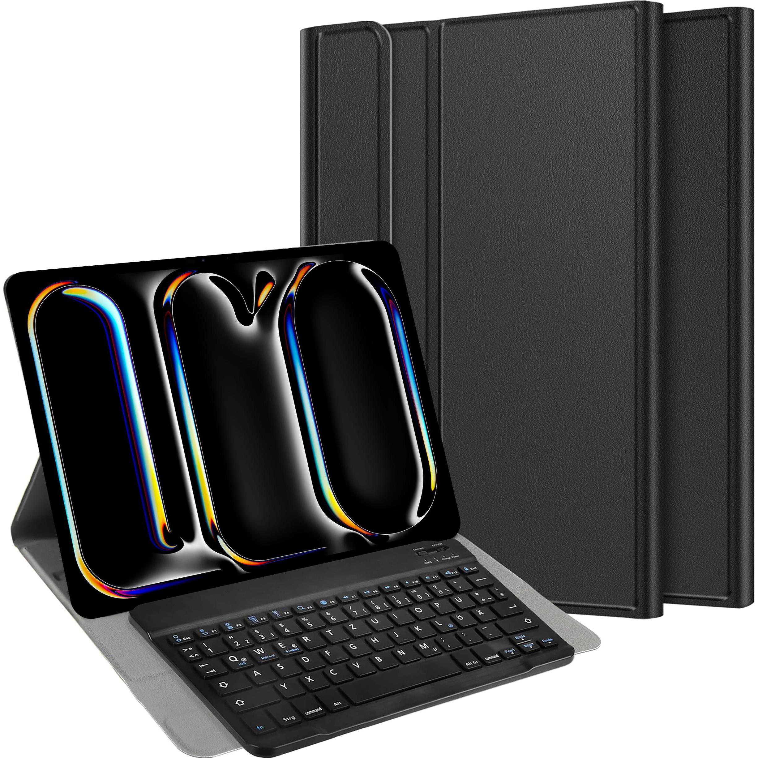 Thumbnail - Cazy Qwertz Tastatur Hülle mit magnetisch Abnehmbarer Tastatur (DE), Tablet Tastatur, Schwarz
