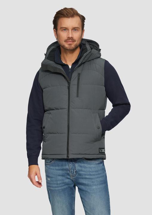 Actual product image S.Oliver Outdoor-Weste Wärmende Steppweste mit abnehmbarer Kapuze (S)