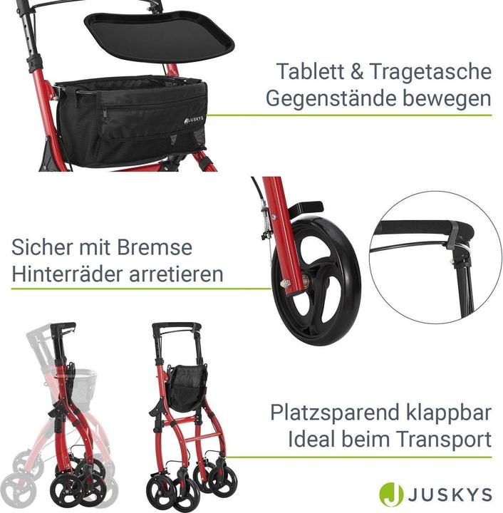 Image du produit Juskys Aluminium Wohnungsrollator