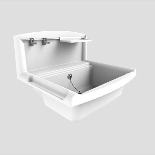 Magni, Waschbecken, Sanitärtechnik Funktionsbecken MULTISET 712101 aus witterungsbest.Kunststoff, weiss (450 mm, 550 mm)