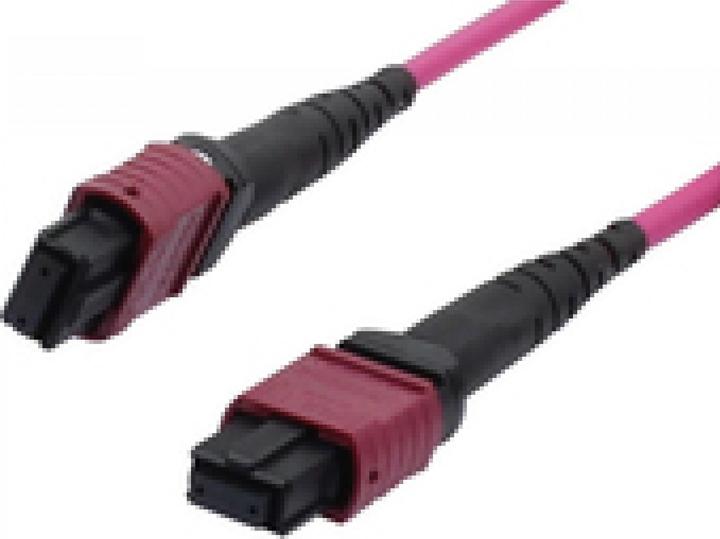 Synergy 21 Fibre optique MTP femelle Câble patch OM4 LowLoss(ELite), 12 fibres, type B croisé, erica-violet (S/FTP, CAT7, 7.50 m)