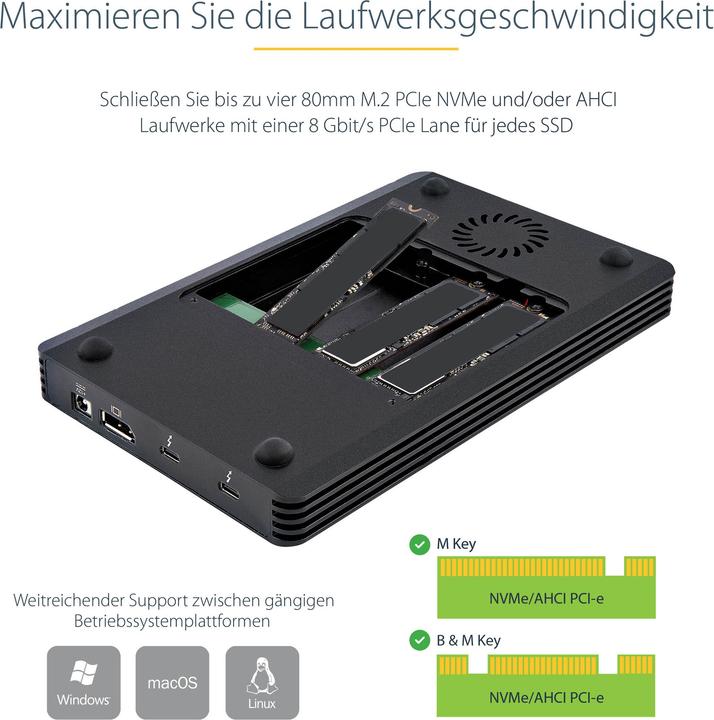Actual product image StarTech 4 Bay NVMe Enclosure (M.2)