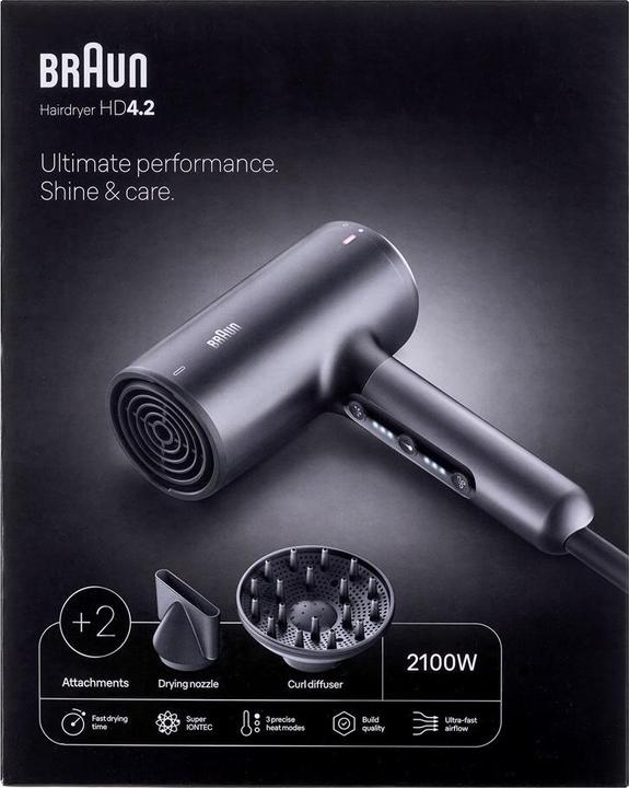 Actual product image Braun HD 4.2 schwarz