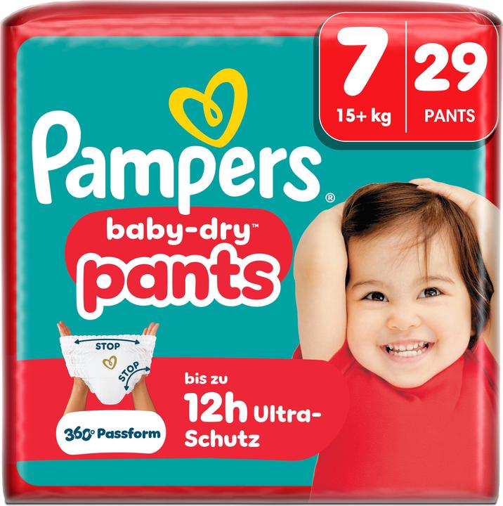 Actual product image Pampers Baby Dry Pants Gr.7 Extra Large 15+kg Windeln Sparpack 29 Stück (Size 7, Pack, 29 pcs.)