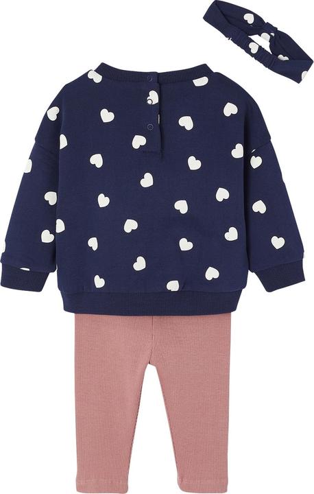 Actual product image Vertbaudet Baby-Set: Sweatshirt, Leggings,Haarband (68)