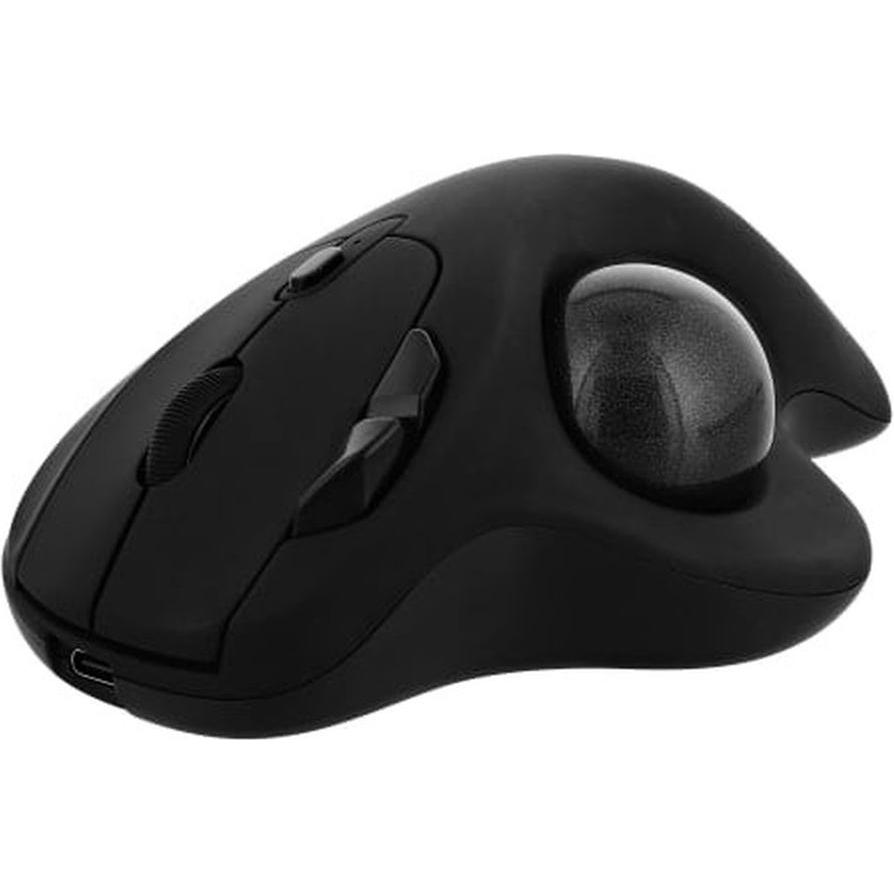 T'nB TNB ERGO DUAL CONNECT, mouse ergonomico ricaricabile con trackball nero (Cablato, Senza fili), Mouse, Nero