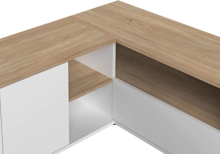 Immagine prodotto Temahome Porta TV angolare 90 bianco e rovere (45 x 90 cm)