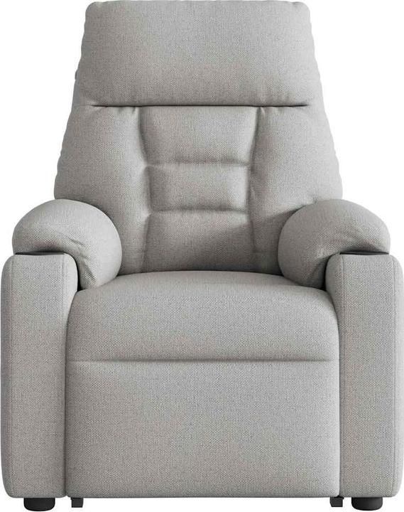 Immagine prodotto vidaXL Poltrona massaggiante con ausilio per la risalita in piedi in tessuto grigio Cloud