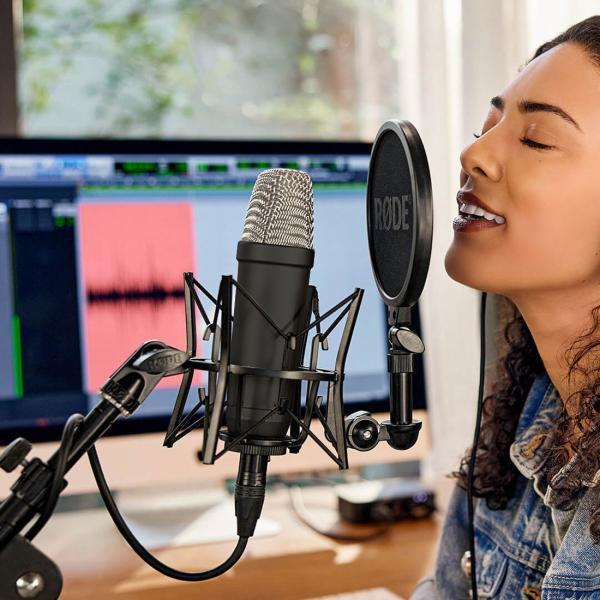 Actual product image RØDE NT1 5th Generation Microphone Black with K&M articulated arm