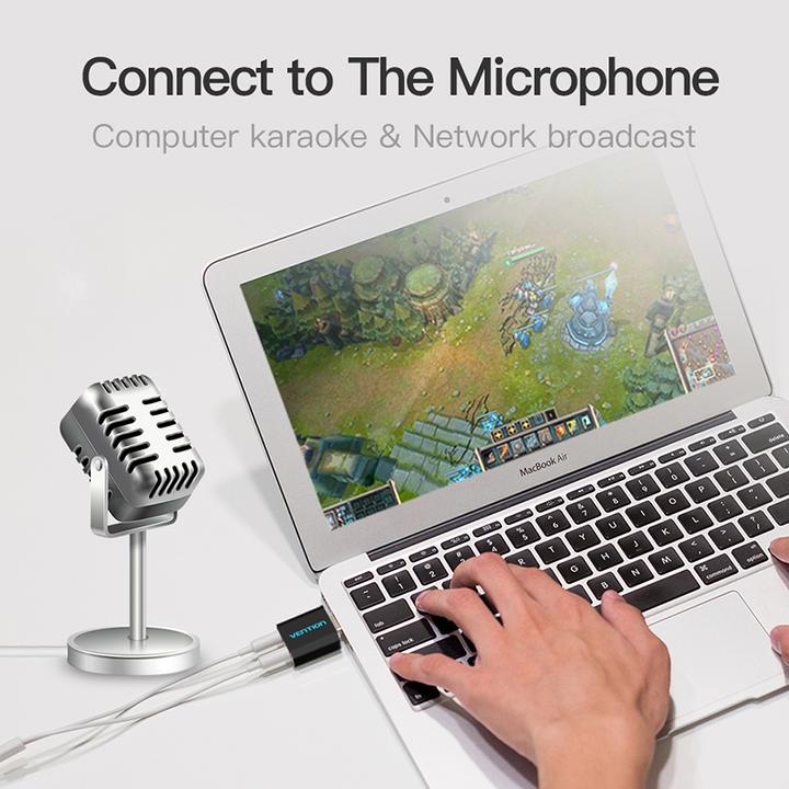 Actual product image Vention USB External Sound Card Black Metal Type (USB)