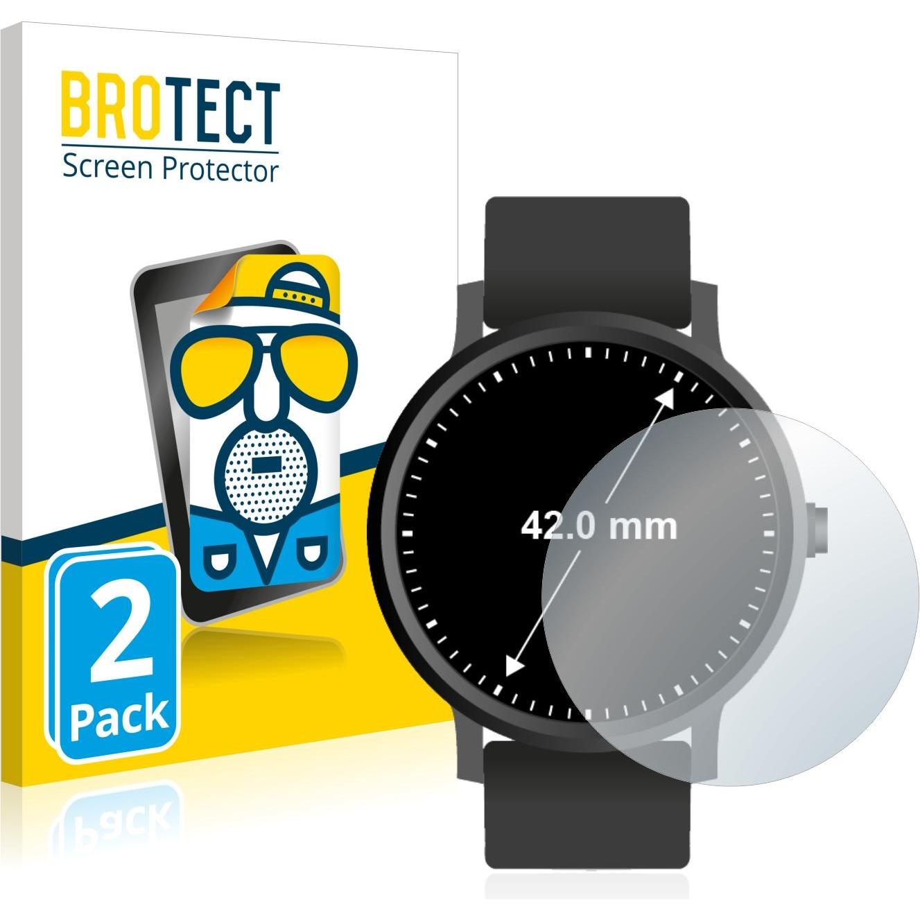 BROTECT Entspiegelungs-Schutzfolie Displayschutz Matt, Smartwatch Schutzfolie, Grau