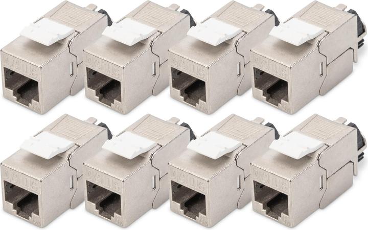 Actual product image Digitus CAT 6A Keystone Jack, shielded, 8 pieces tool-free connection (Keystone module)